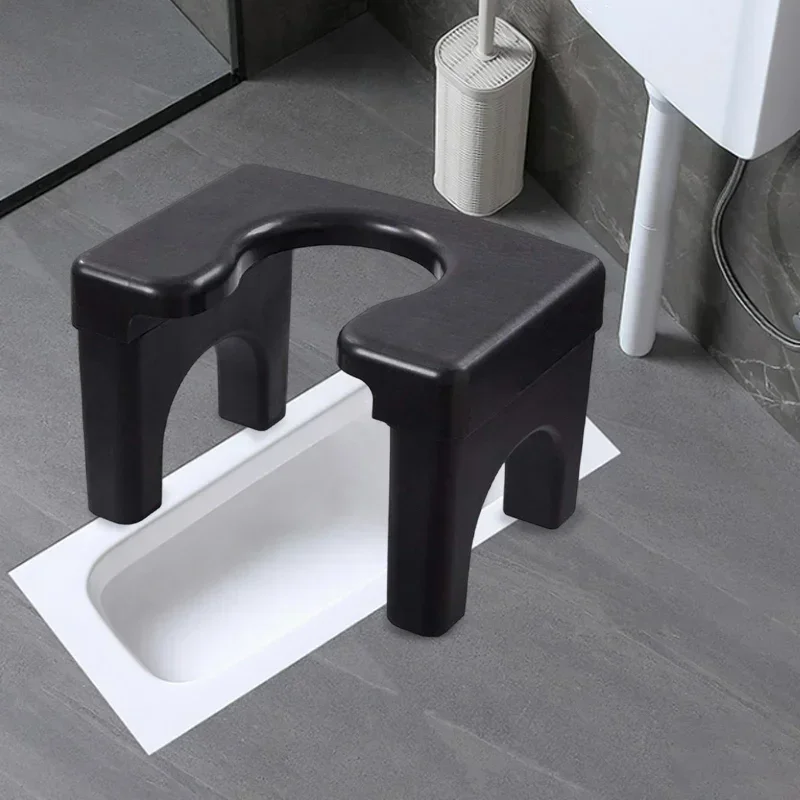Squatting Toilet Stool Chair Non Slip Thick Household Widen Panel Sturdy Rounded Edge Easy to Wash Potty Chairs for Bathroom 6