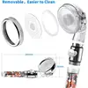 High Pressure Shower Head With 3 Modes Rainfall Shower Head Water Saving SPA Tourmaline Filter Bathroom Accessories 4
