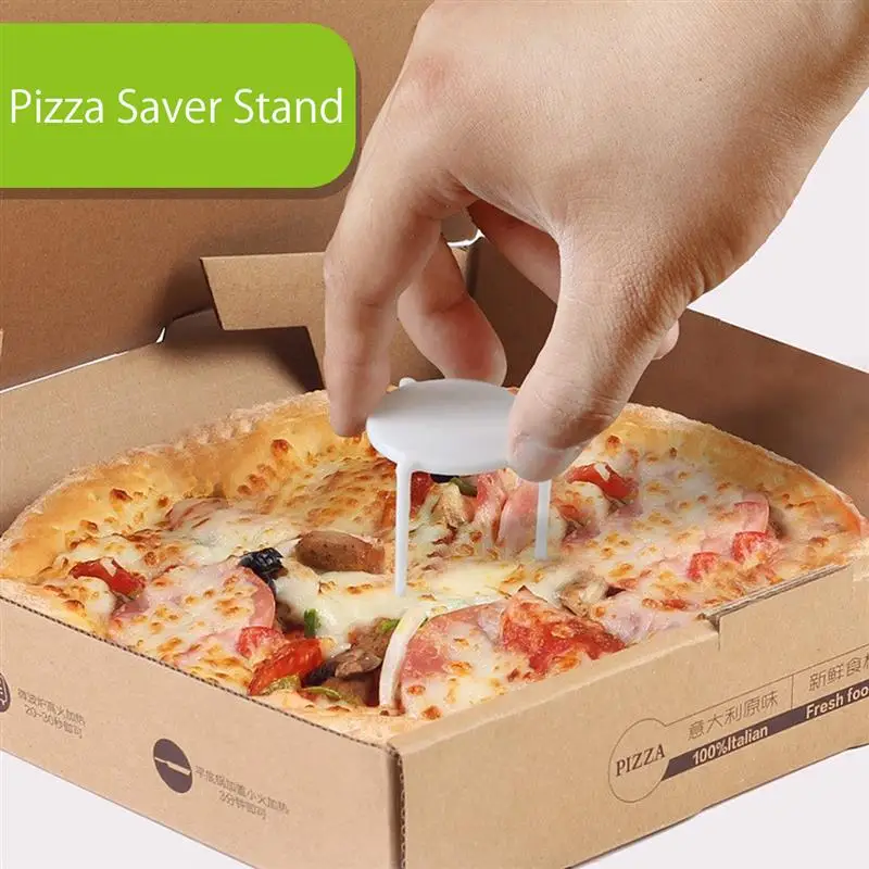 Pizza Saver Stands pizza saver stands White Plastic Tripod Stack 100pcs For Restaurant Container Takeout Support Takeaway Accessories Baking Tools