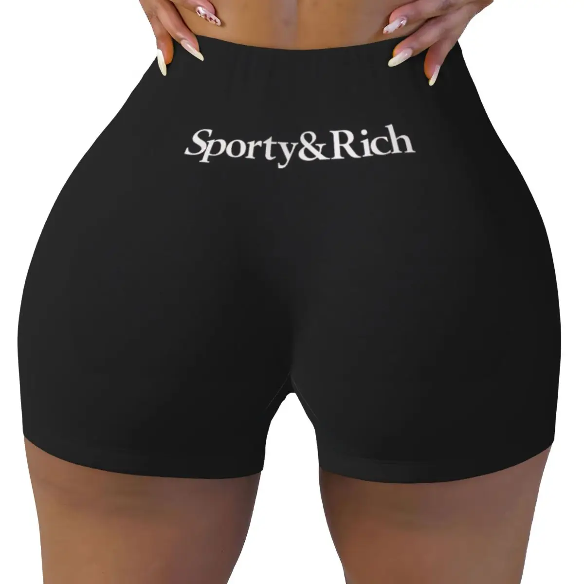Sporty & Richs Gym Biker Running Shorts for Women Workout Yoga Shorts