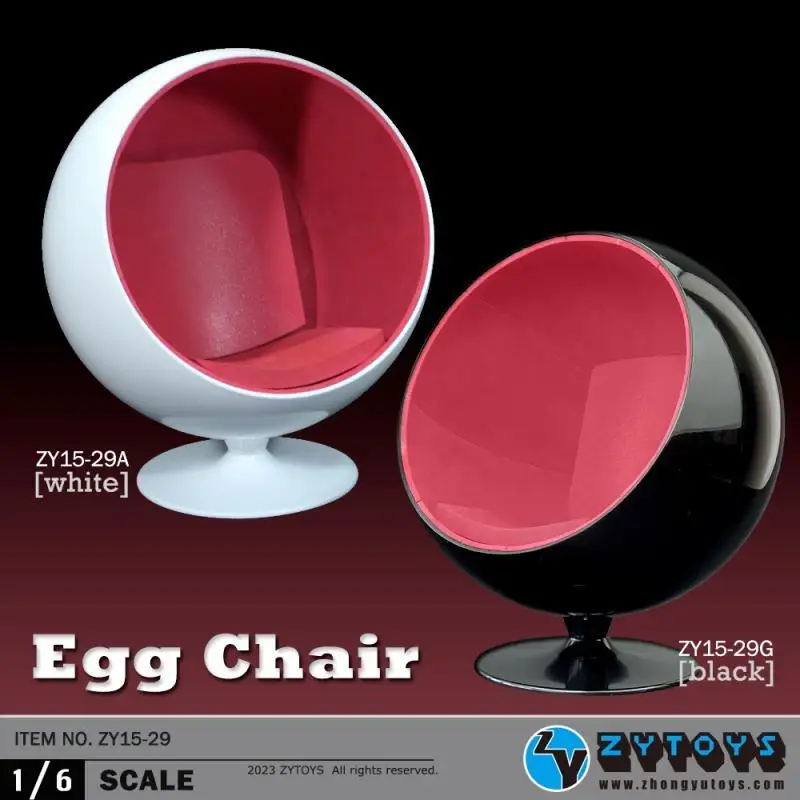 

1/6 ZYTOYS ZY15-29A/G Space Chair Egg Chair Toys Model For 12" Doll Figure Scene Component DIY