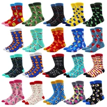 

High Quality Combed Cotton Socks Money Pattern Long Tube Funny Happy Men Socks Novelty Skateboard Crew Casual Crazy Women Socks