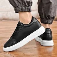 Nouveaux hommes baskets ascenseur chaussures rehaussant la hauteur augmenter semelle intérieure 6-10CM talons hauts chaussures en cuir chaussures de Sport hommes chaussures 5