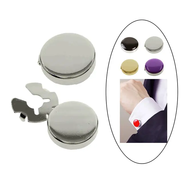 Metal Men Cufflinks Cuff Button Covers Dress Shirts Party Formal Event