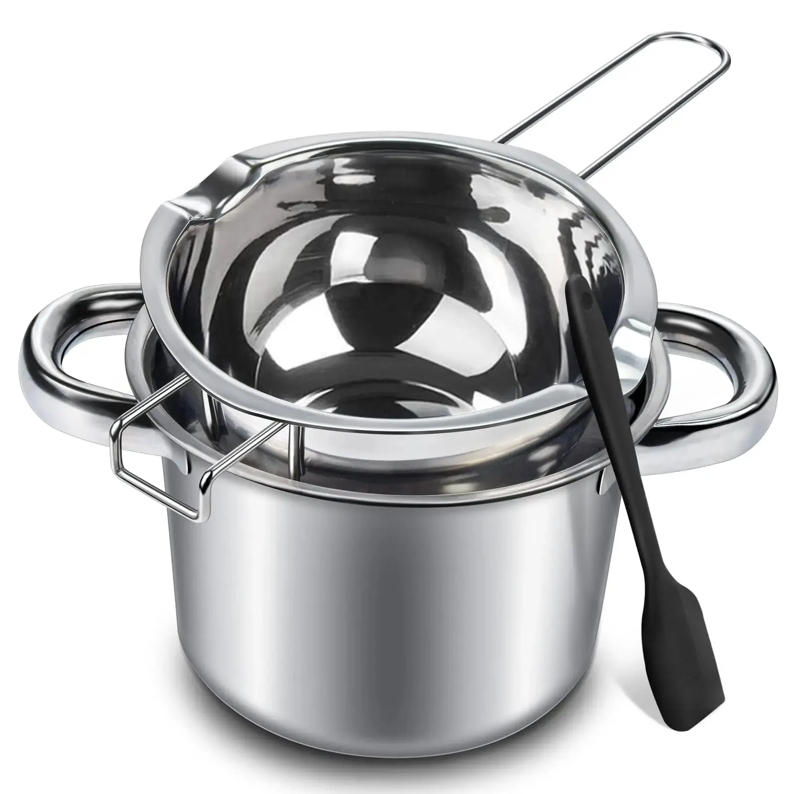 1200ml Candle Wax Melting Pot with 2400ml Stainless Steel Pot for Melting Chocolate Candy Candle Soap Wax Making Kit