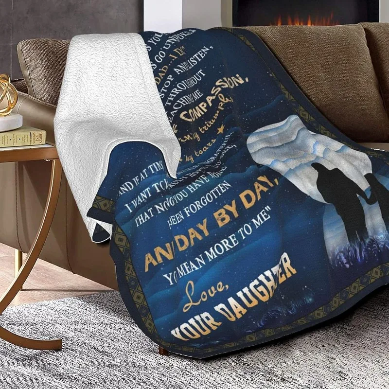 1 Stück Geschenk für Papa, dünne Decke für Vatertag, Jahrestag, Geburtstag, Muttertag für Mutter, Ehefrau, Schwester, Oma, Abuela, weicher Überwurf – Detail 3