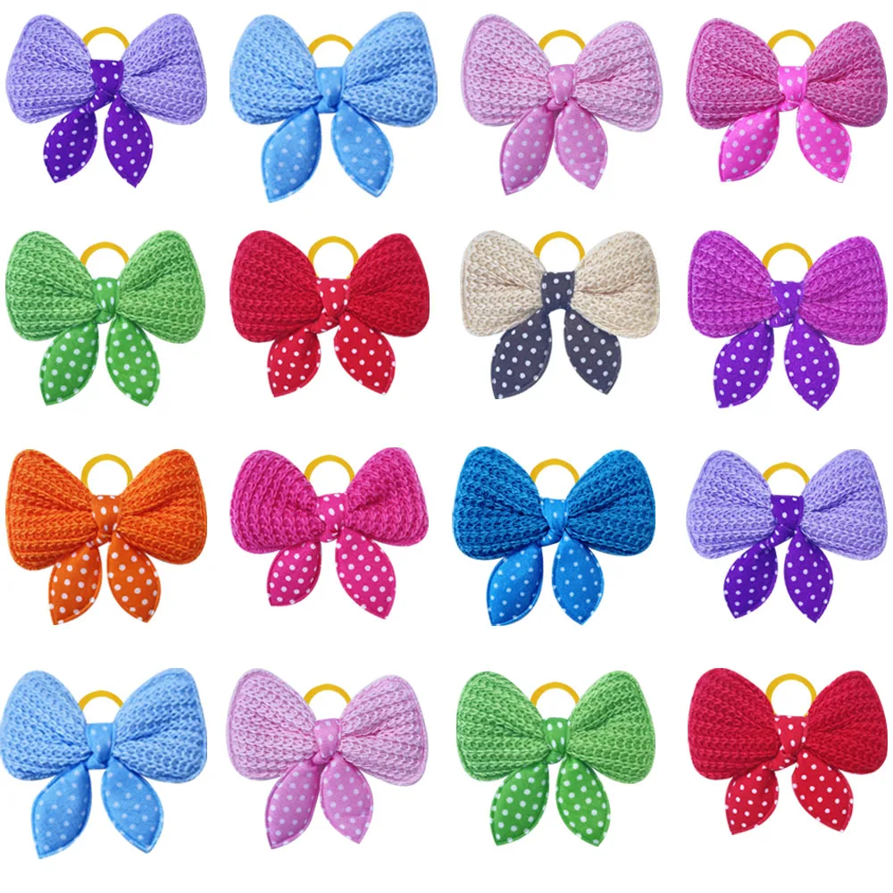 Title 2, New 100pcs Dog Hair Bows Dog Hair Accessories R...