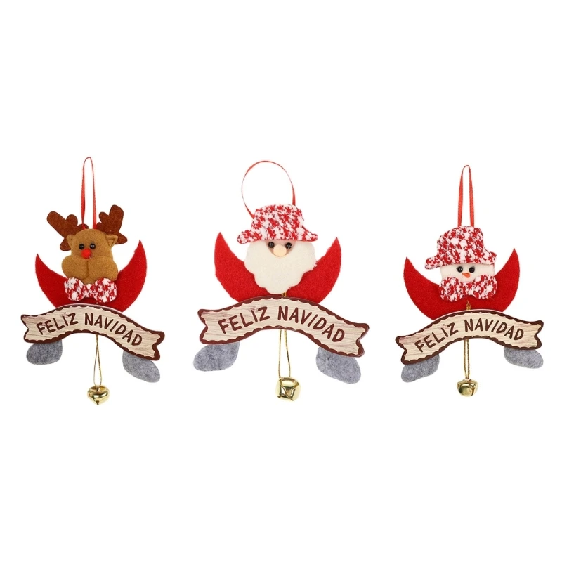 

Christmas Desktop Decor Pendant Santa Snowman Elk Christmas Tree Ornaments Drop ship
