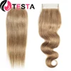 4X4 Lace Closure Straight Human Hair Free Part Transprent Lace Closure Pre Plucked Natural Color Body Wave Remy Hair Swiss Lace 4