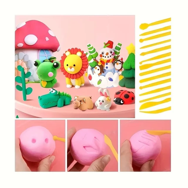 14 pièces outil de poterie en plastique argile outils de sculpture ensemble polymère couteau à découper Kit pour poterie modélisation gaufrage style bricolage Art 3