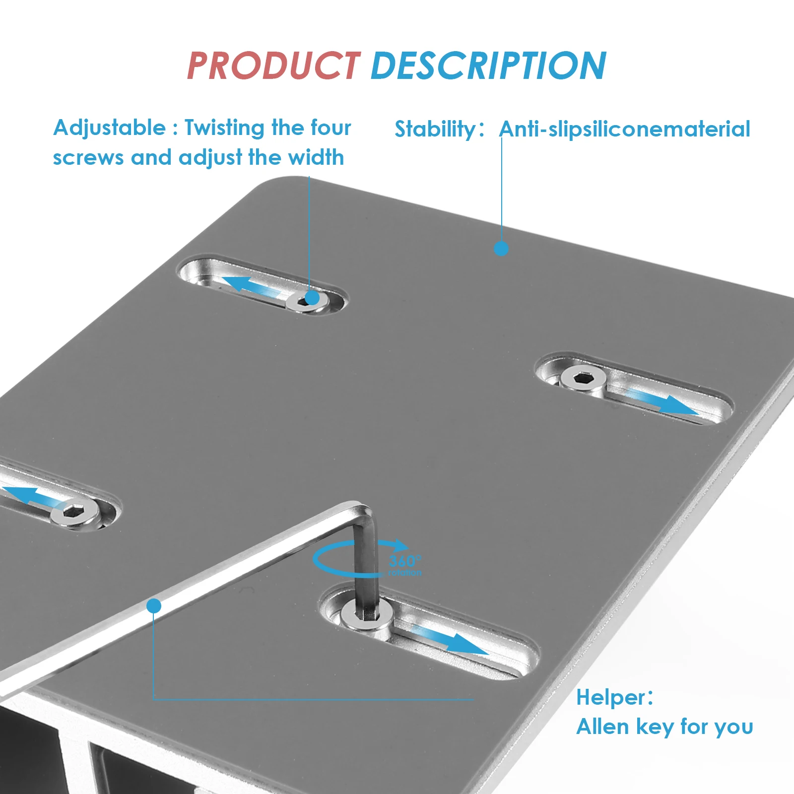 노트북 수직 스탠드 조정 가능한 알루미늄 합금 노트북 마운트 베이스 태블릿 노트북 미끄럼 방지 데스크탑 홀더 랙