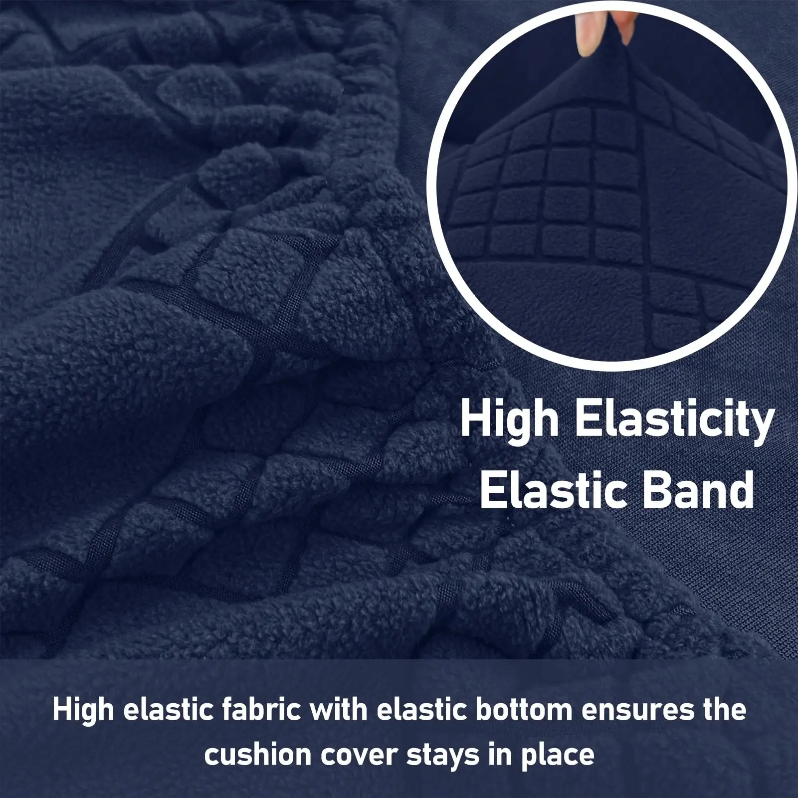 Olanly Magic Sofa Covers Washable Fashion Universal Couch Cushion Covers Navy Cushion Loveseat Large Size Stretch Couch Sofa 3