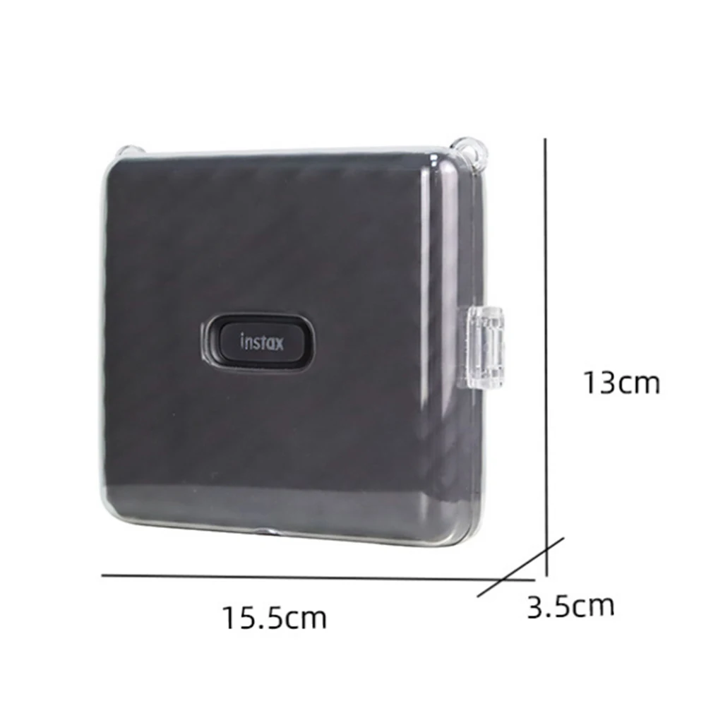 Crystal Case for Fujifilm Instax Link Wide Instant Film Camera Case PU Leather Case with Shoulder Strap Vintage Camera Bag