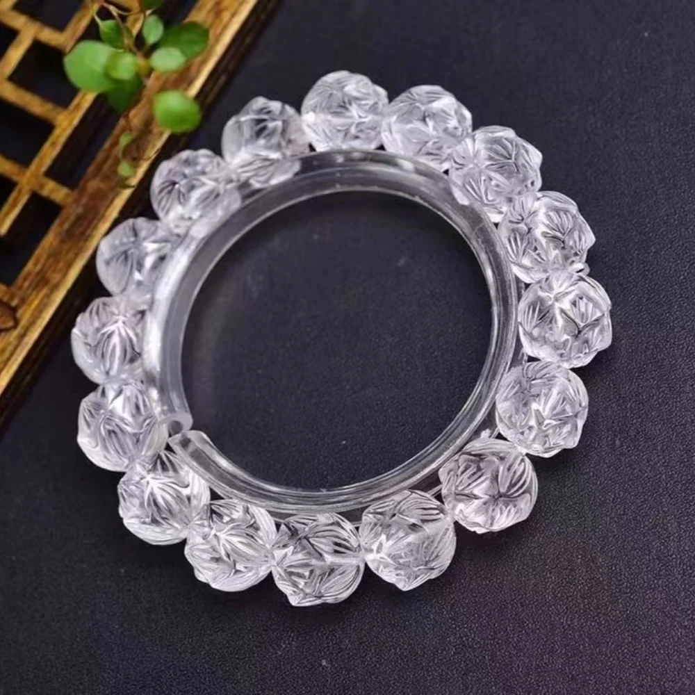 

clear quartz lotus bracelets fortune luck crystal home decoration spiritual healing crystal