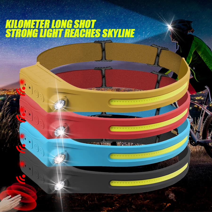 Rechargeable Headlight Motion Sensor 350 Lumen Hands Free LED Headlamp ...