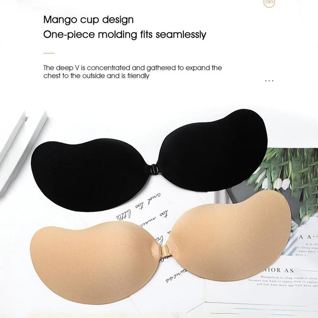 Backless Strapless Bra Adhesive Push-up Silicone Bra Adhesive Push-up Dress  Bra Mango Cup Design Bra For Backless Dress - AliExpress