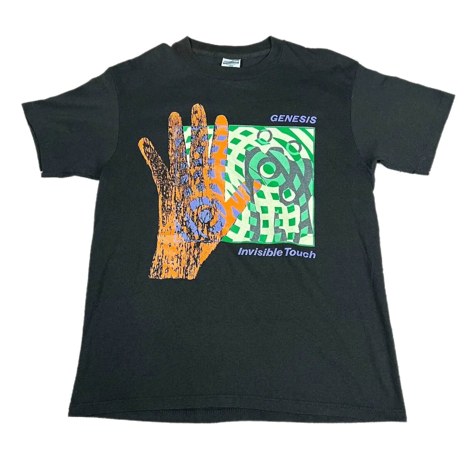 T-Shirt Vintage Genesis Anni '80 1987 Invisibile Touch Tour Concert Phil Collins L