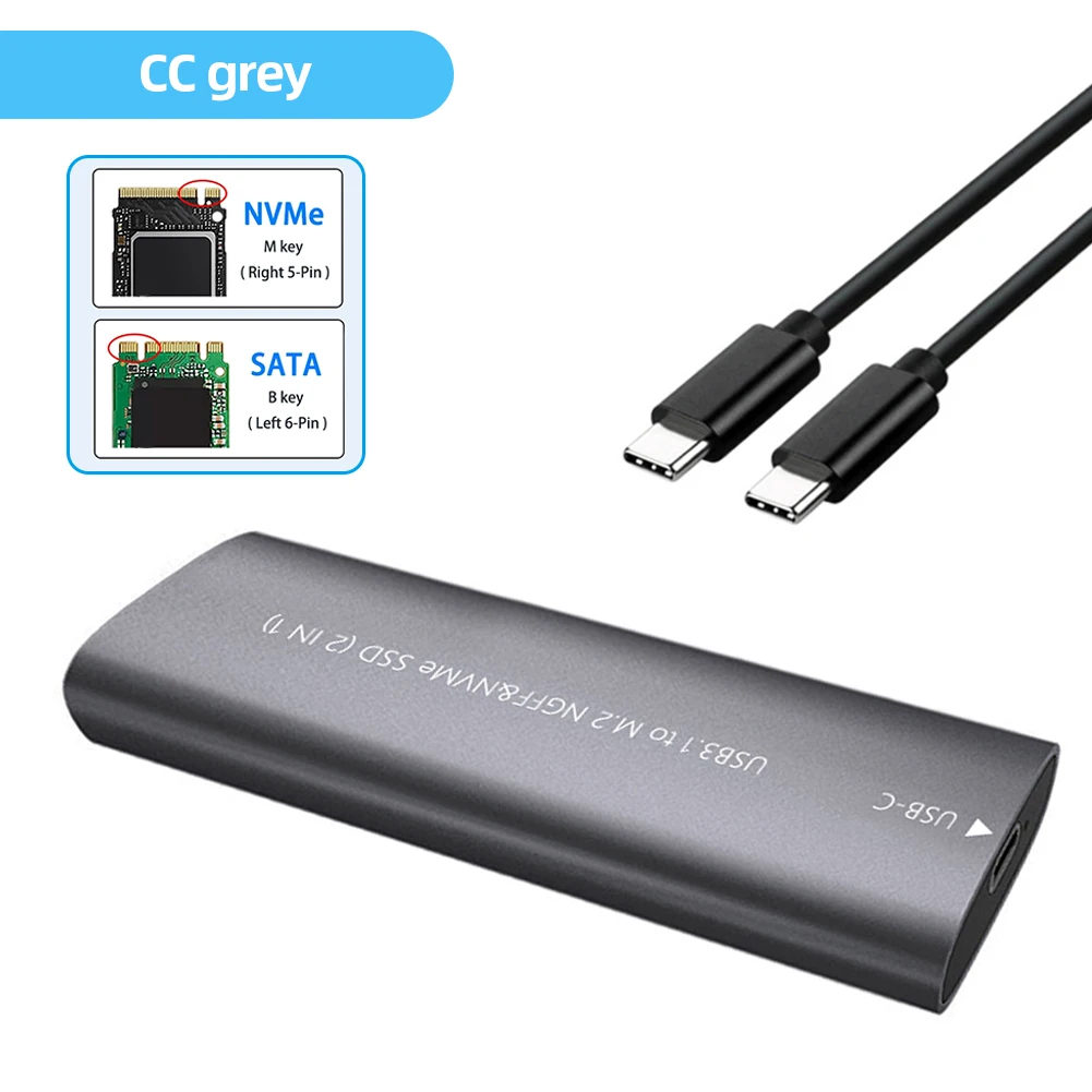 M.2 NGFF/MVMe SSD-USB 3.1 ϵ ũ ̺ ڽ, USB3.1 CŸ ޴ SSD ڽ, NVME PCIE ָ Ʈ ̺ Ŭ, M.2 M Ű