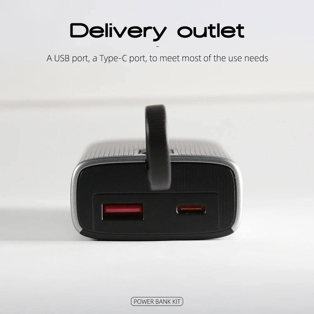 PD20W DIY Powerbank Kit TFT Color Screen No Battery 10000mah 21700/18650 Install Welding With Line 22.5W Fast Charging Case power bank,power bank case,battery power bank box