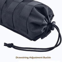 Tactical Molle Water Bottle Bag Outdoor Camping Hiking Drawstring Holder Multifunction Bottle Storage Pouch Pocket 2