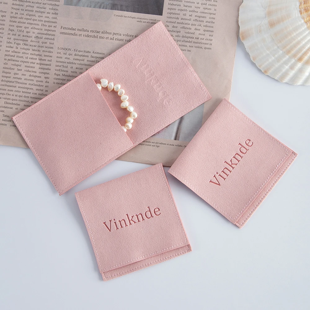 Personalized Microfiber Jewelry Gift Packaging Pouches Rings Earrings Organizer Pouch Wedding Party Favor Bags Custom Logo Print