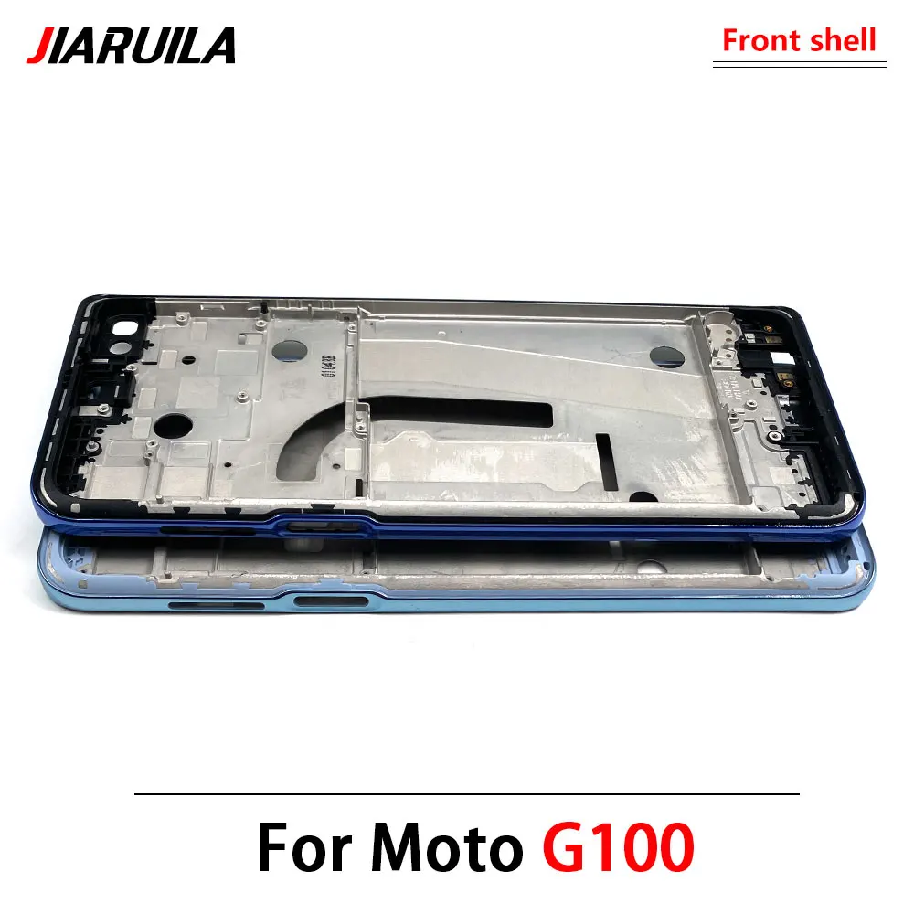 모토로라 모토 G 5G / G8 플러스 G8 파워 라이트 G9 플레이 G100 G7 파워 전면 하우징 LCD 프레임 베젤 플레이트 교체 부품 (신품)