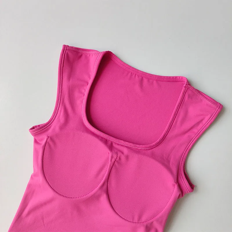 Women's Wide Shoulder Strap Integrated Sports Underwear Yoga Clothing Training Fitness Bra Yoga Vest Sport Top Tank Vest