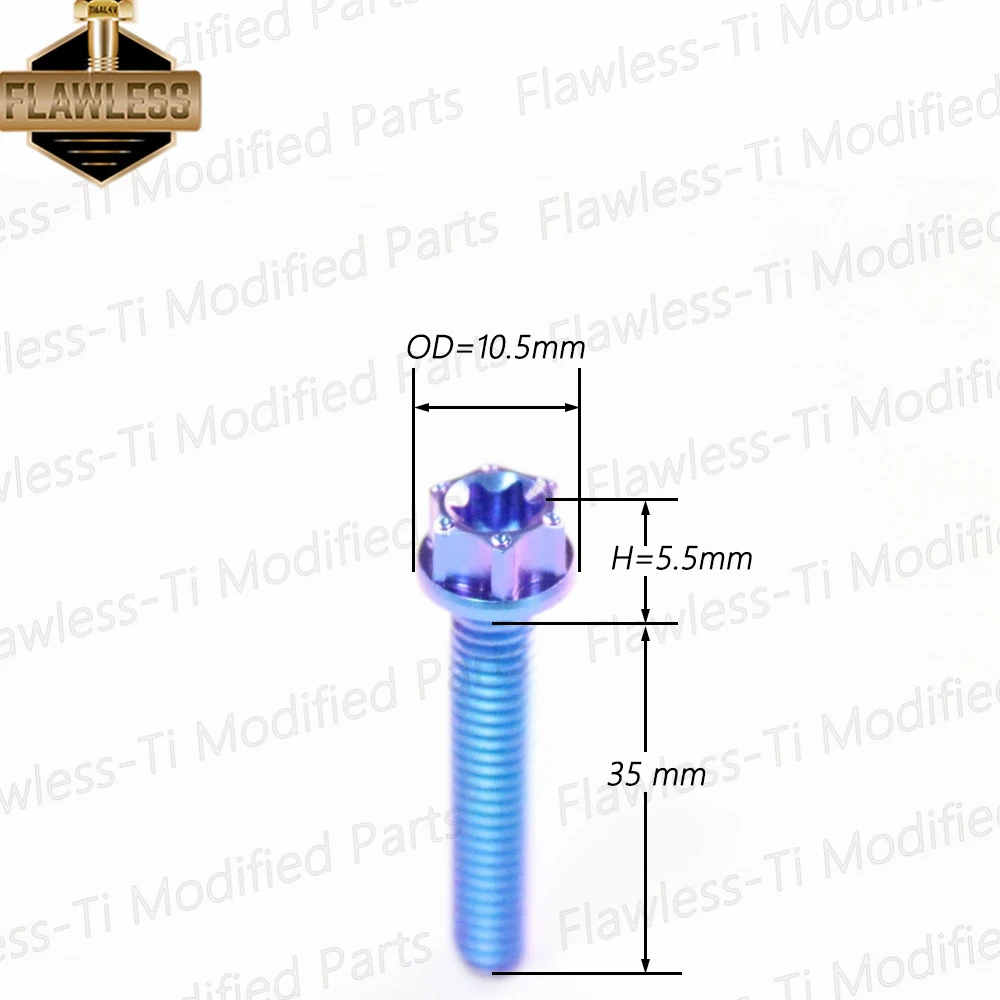 Titanium Bolts FLAWLESSTI M6&times;10-90 mm Gr5 Crankcase Engine Clutch For Xmax 300 Tmax 560 Vespa Sprint 150 Primavera 150