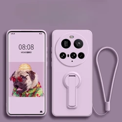 Custodia per telefono in silicone liquido morbido e antiurto con laccio e funzione stand