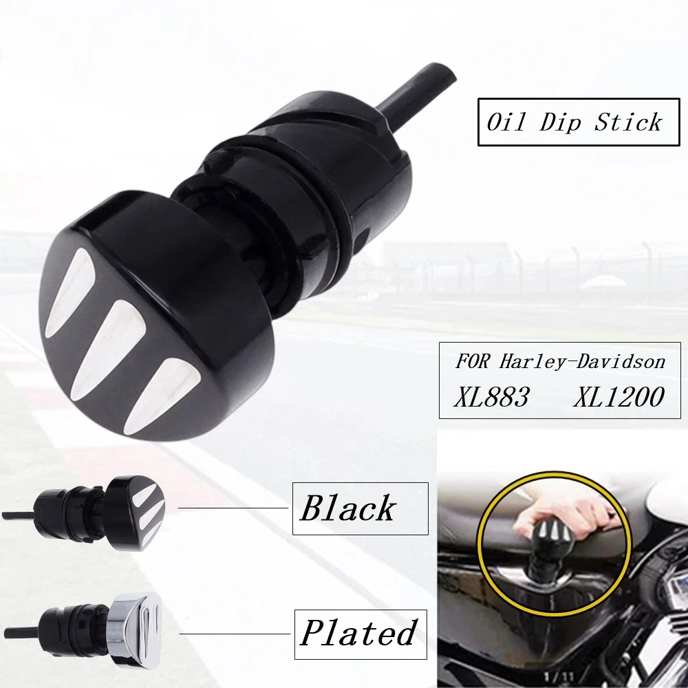 

Железные аксессуары для мотоциклов Harley Sportster XL883 XL1200 883 1200, палочка для погружения масла, щуп, наполнитель, штепсельная вилка с черным покрытием Forty