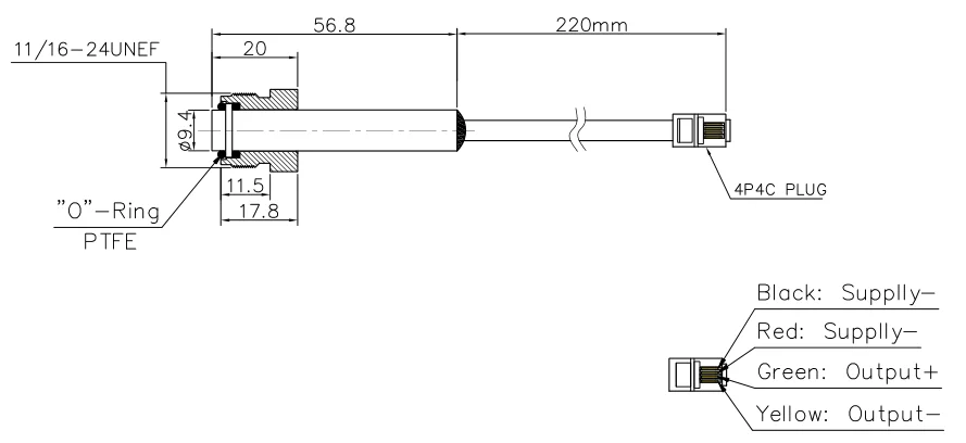 공압식 에어리스 스프레이용 JPD 압력 센서 0-3300Psi