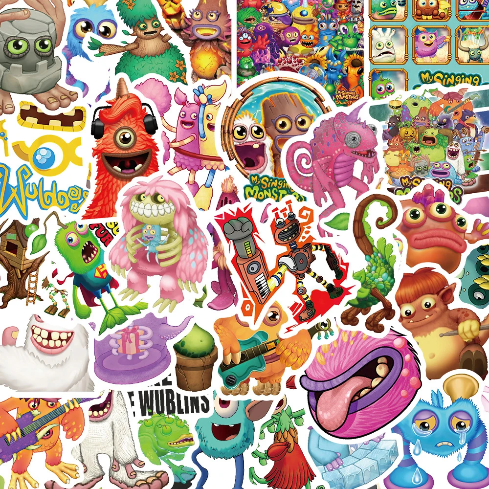 

10/30/50pcs Game My Singing Monster Stickers Cartoon Anime Decals Kids Toys Laptop Motorcycle Phone Car Cool Waterproof Sticker