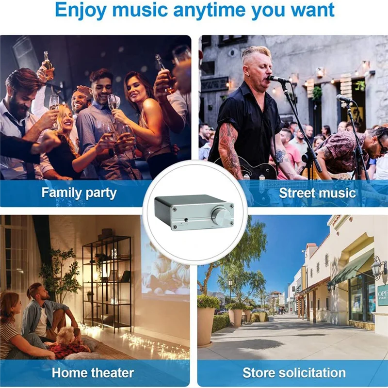 

Цифровой усилитель мощности D130A TPA3250 2X130W, высокомощный двухканальный усилитель мощности класса D, зеркальный серый