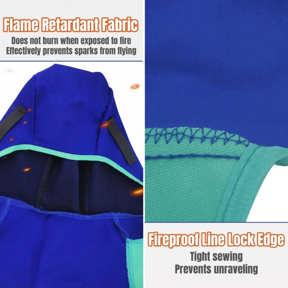 welding hood HotFull protective welding hood for men washable breathable welding neck cover flame-retardant protective cap for welder