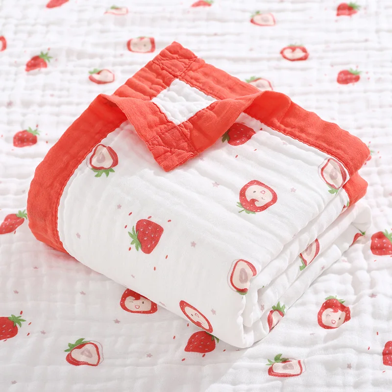 Children's Bath Towel Cotton Blanket Multi-color Antibacterial High-density 6-layer Gauze Blanket Spring and Autumn 4