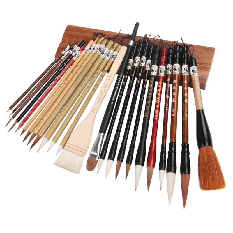 7/15/28pcs 중국어 회화 브러쉬 초급 서예 그림 브러쉬 펜 세트 풍경 그리기 선 그리기 도구 Caligrafia 