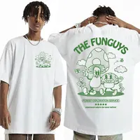 THE FUNGUYS Funny Shroom T-shirts Unisex Mushroom Retro Cartoon T-shirt Men Fashion O-Neck Humor Short Sleeve T Shirt Streetwear