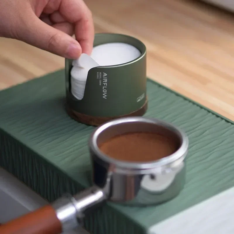 Watchget Contenitore Per Filtri Caffè In Noce - 80x63x22 Mm - Capacità 90 Filtri, Per Filtri Da 51-58 Mm