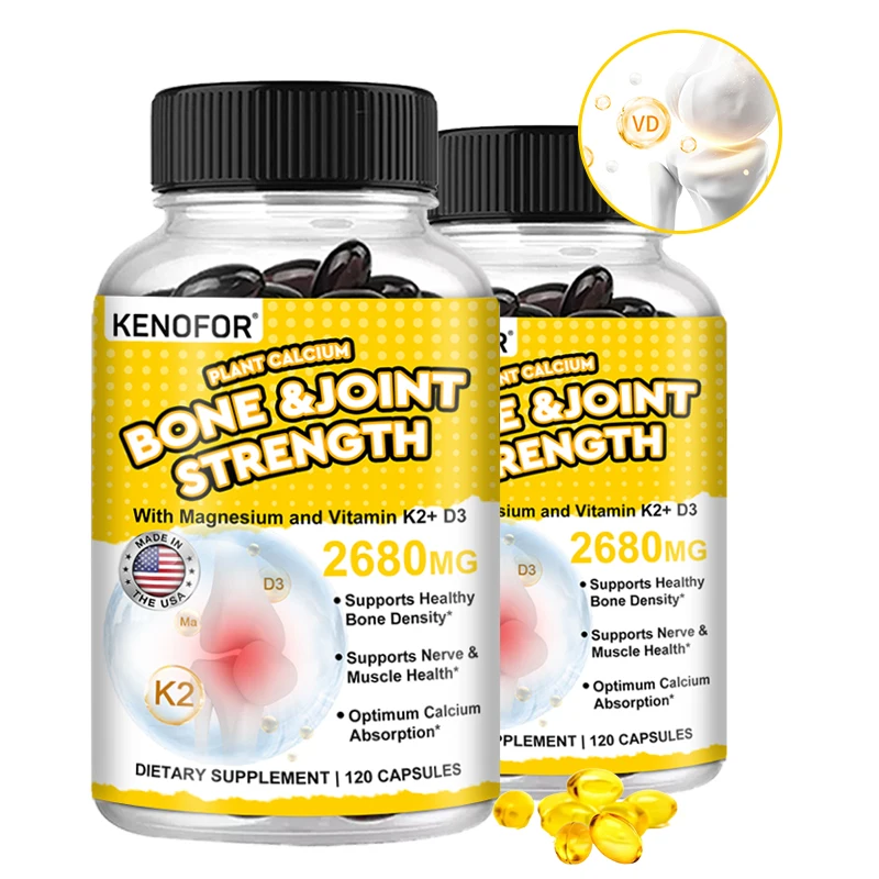 

Kenofor Joint Bone Supplement - Contains Calcium, Magnesium, Zinc K2+D3 To Strengthen Bones and Help Absorption 120 Capsules
