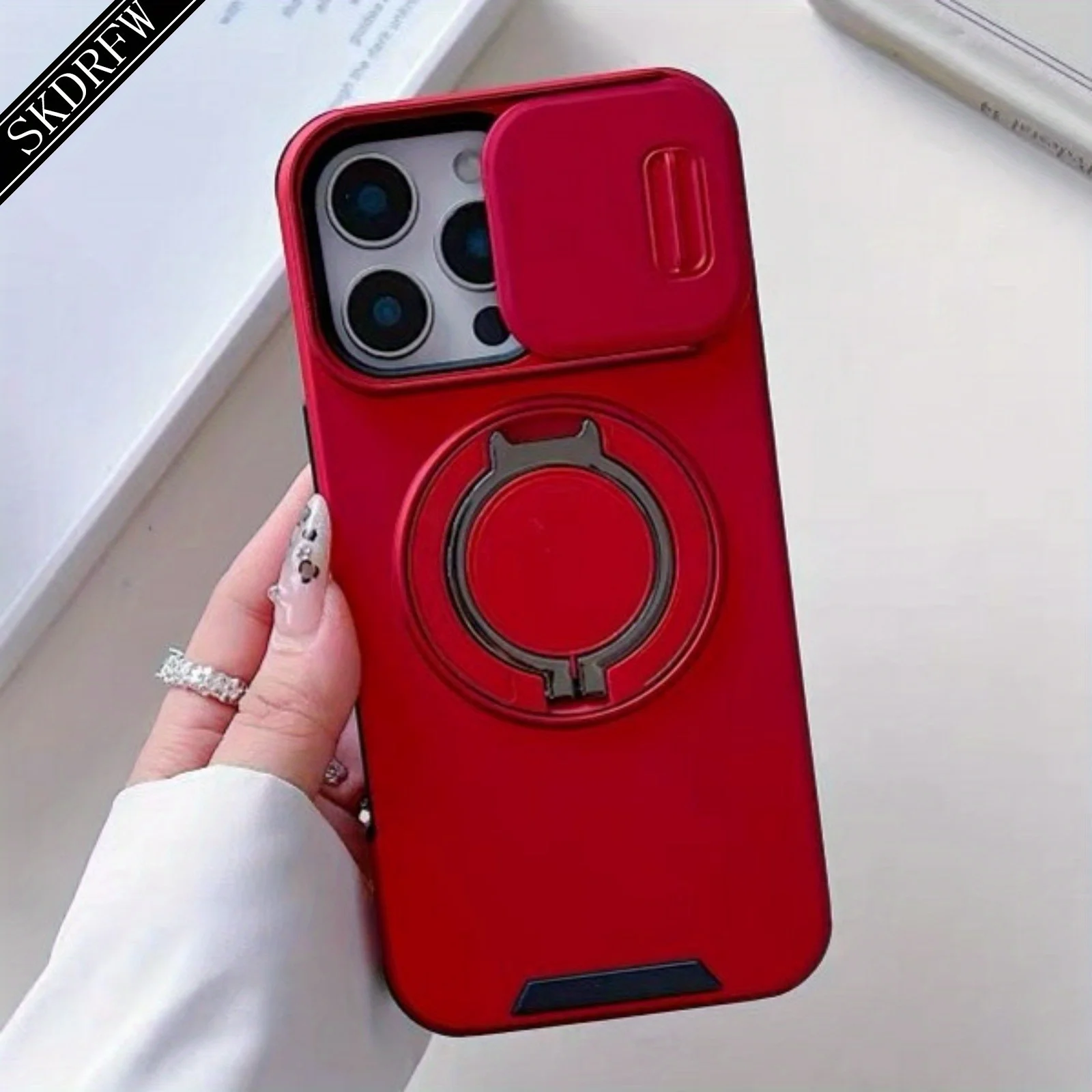 360-Degree Rotating Ring & Magnetic Suction Stand Phone Case