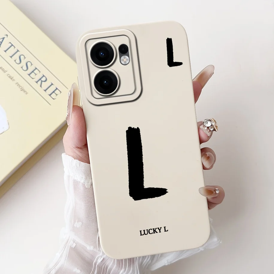 Stylish Cute Letters Shockproof Back Cover with Camera Lens Protection