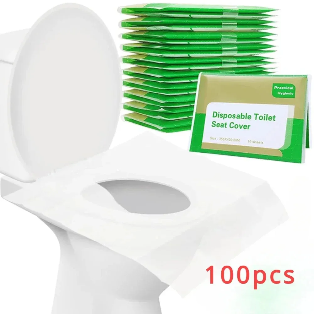 Toilet Seat Cover Paper Waterproof Soluble Water Covers Travel Camping Hotel Bathroom Accessories Portable Disposable