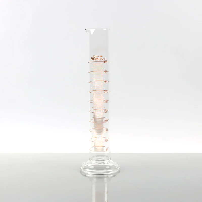 유리 눈금 실린더, 측정 실린더, 졸업생 유리, 500ml