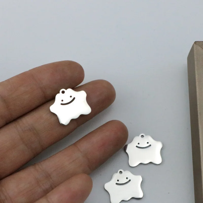 

WZNB 5Pcs Kawaii Cloud Charms Geometry Stainless Steel Pendant for Jewelry Making Handmade Earring Necklace Diy Accessories