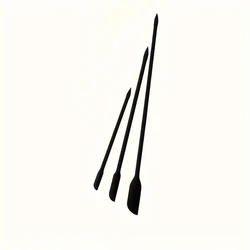 Versatile 3 - Piece Silicone Spatula Set - Heat Resistant and Multi - Purpose for Kitchen and Beauty Uses (Black)