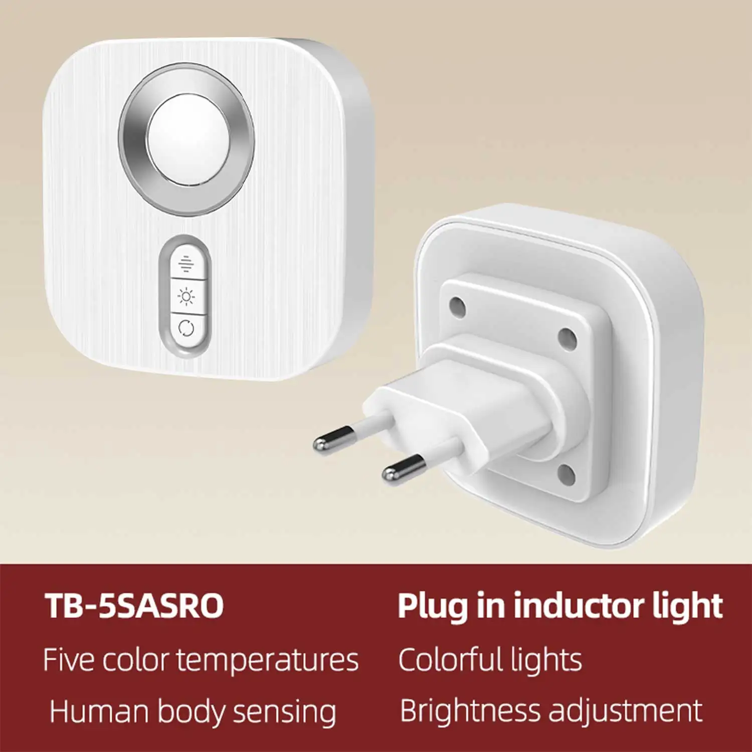 LED Motion Sensor RGB Night Light with EU Socket