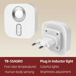 LED Motion Sensor RGB Night Light with EU Socket (Night light)