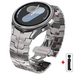 Premium Stainless Steel Watch Strap - No Gaps Design, Quick Release Bracelet - Galaxy 4 Clasic 46mm (Titanium color - Tool)