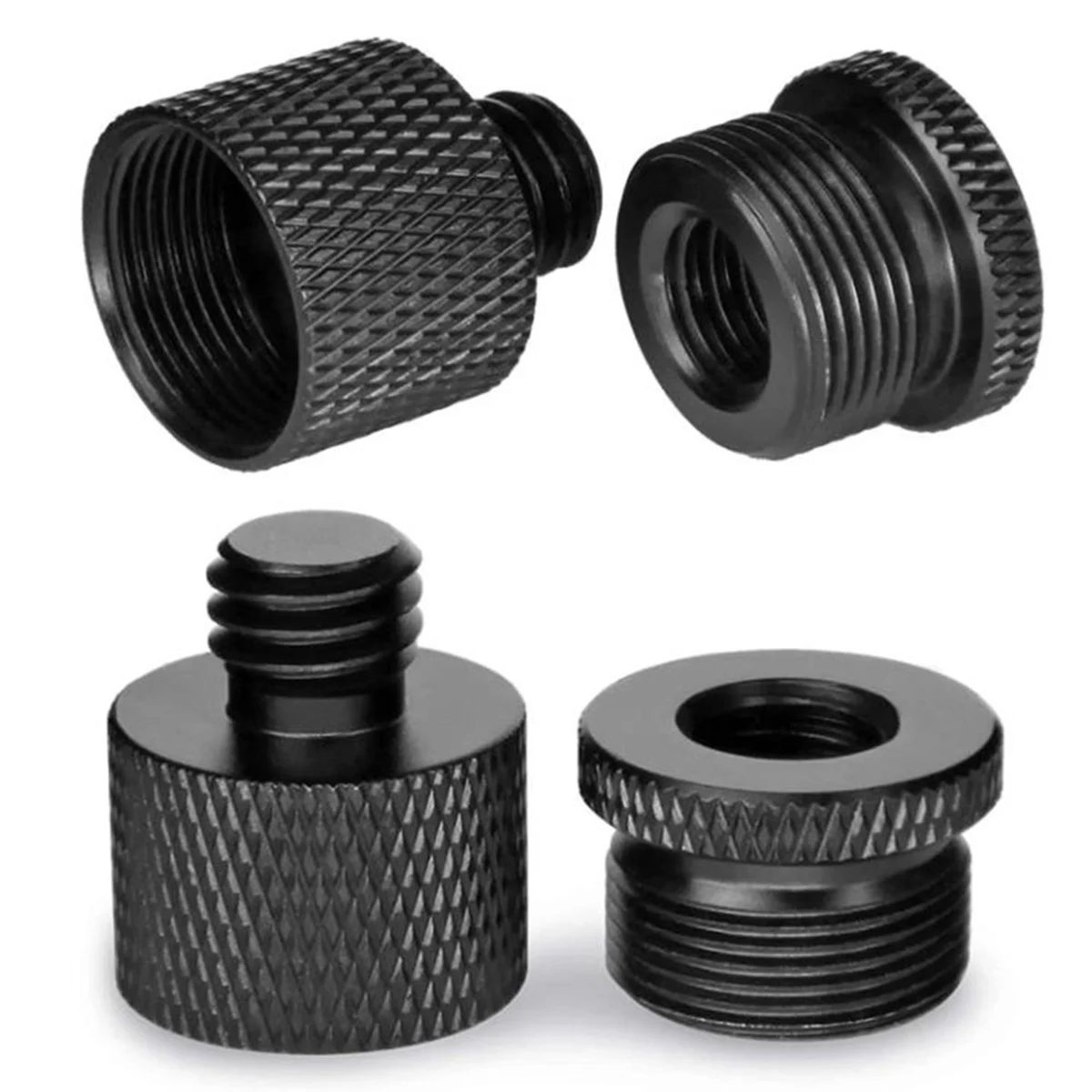 4 Pcs Mic Thread Adapter 5/8 Female to 3/8 Male and 3/8 Female to 5/8
