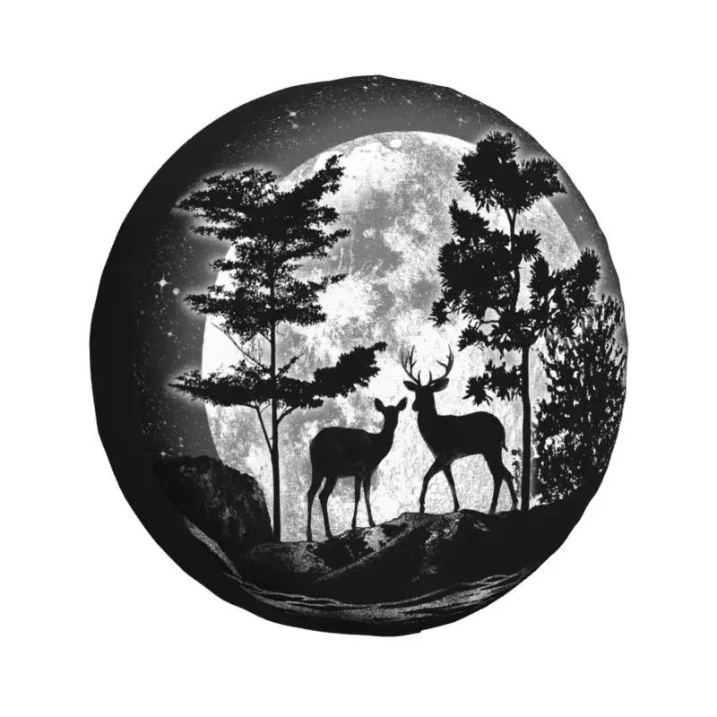 

Moonlight Deer Spare Wheel Cover for Jeep Mitsubishi Pajero 4WD SUV Custom Tire Protector 14" 15" 16" 17" Inch